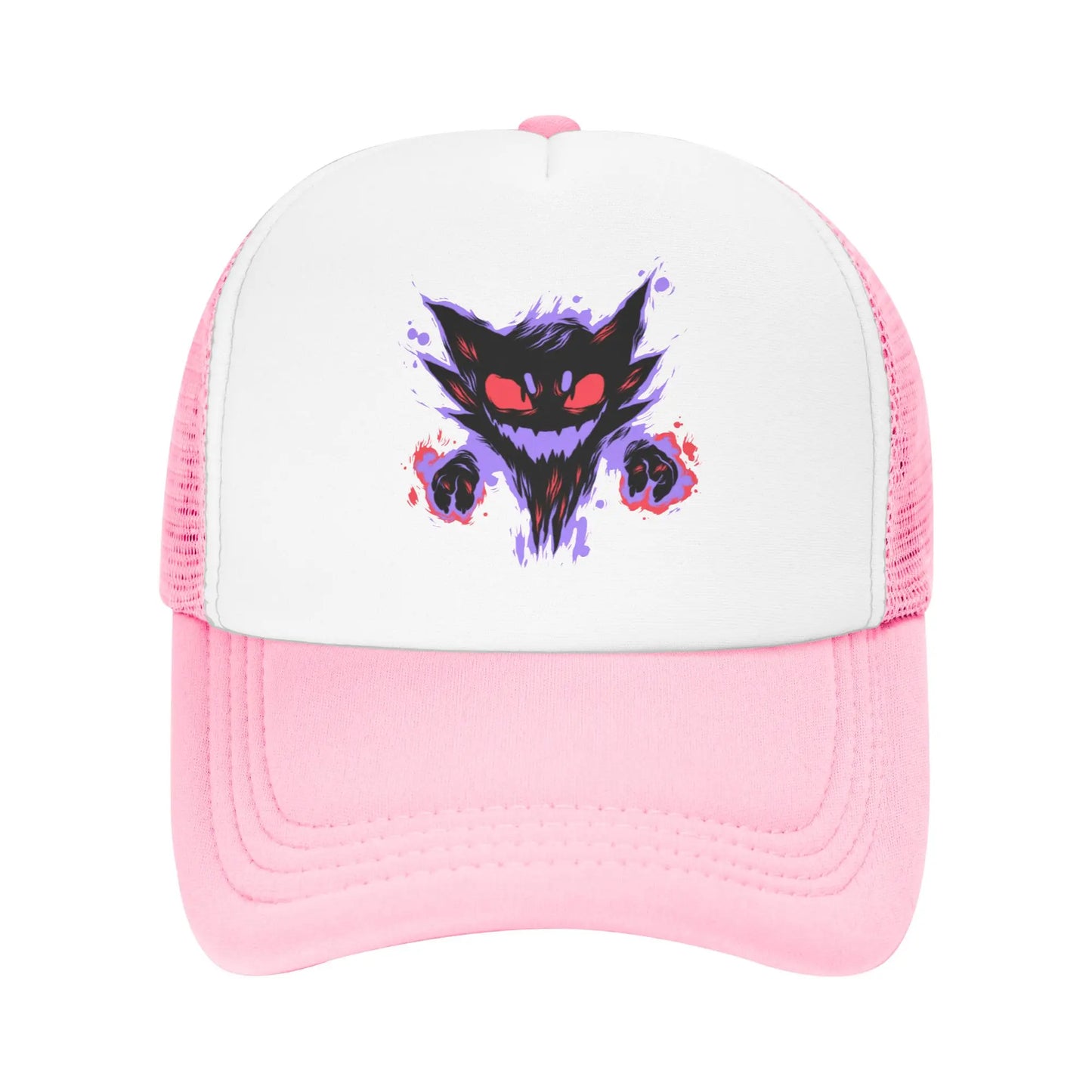 Haunter Gengar Trucker Hat Mesh Baseball Caps Snapback Caps Pokemon Pocket Anime Dad Hat Trucker Hat Adjustable Sport Cap Summer