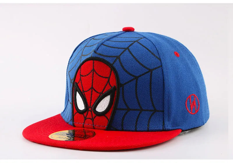 Spider-Man Marvel Peripheral Anime Baseball Cap Cotton Flat Brim Hat Cartoon Decoration Accessories Kid’s Gift Sun Shade Travel