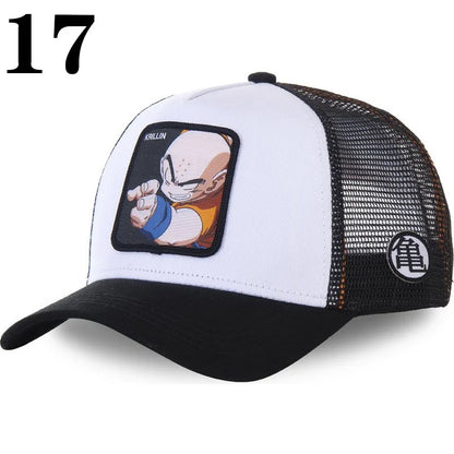 New Dragon Ball DRAGONBALL Mesh Cap Cartoon Mesh Cap Men And Women Baseball Cap Fashion Patch Trucker Cap
