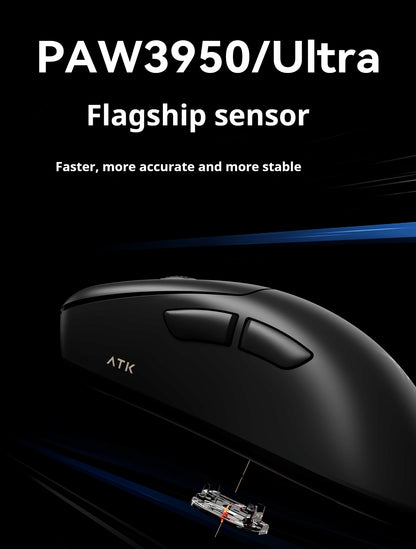 ATK Z1 Pro Max Ultra Wireless -pelihiiri, mukautetut tassut, PAW3950, Ultra Smart Speed Wireless, 8k Polling Rate, 0.39ms matala viive