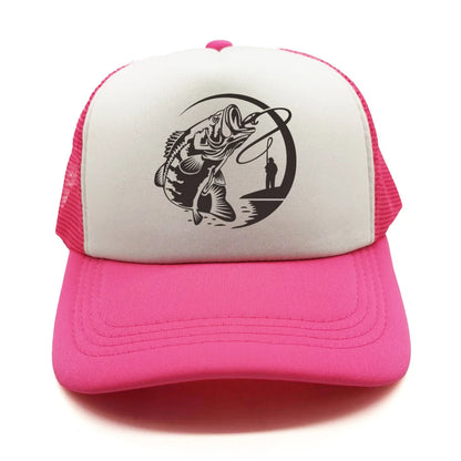 Fiske-skelett-trucker-keps, sommar, herr, cool fiskarkeps, basebollkeps, unisex, utomhus, nätkepsar, MZ-238