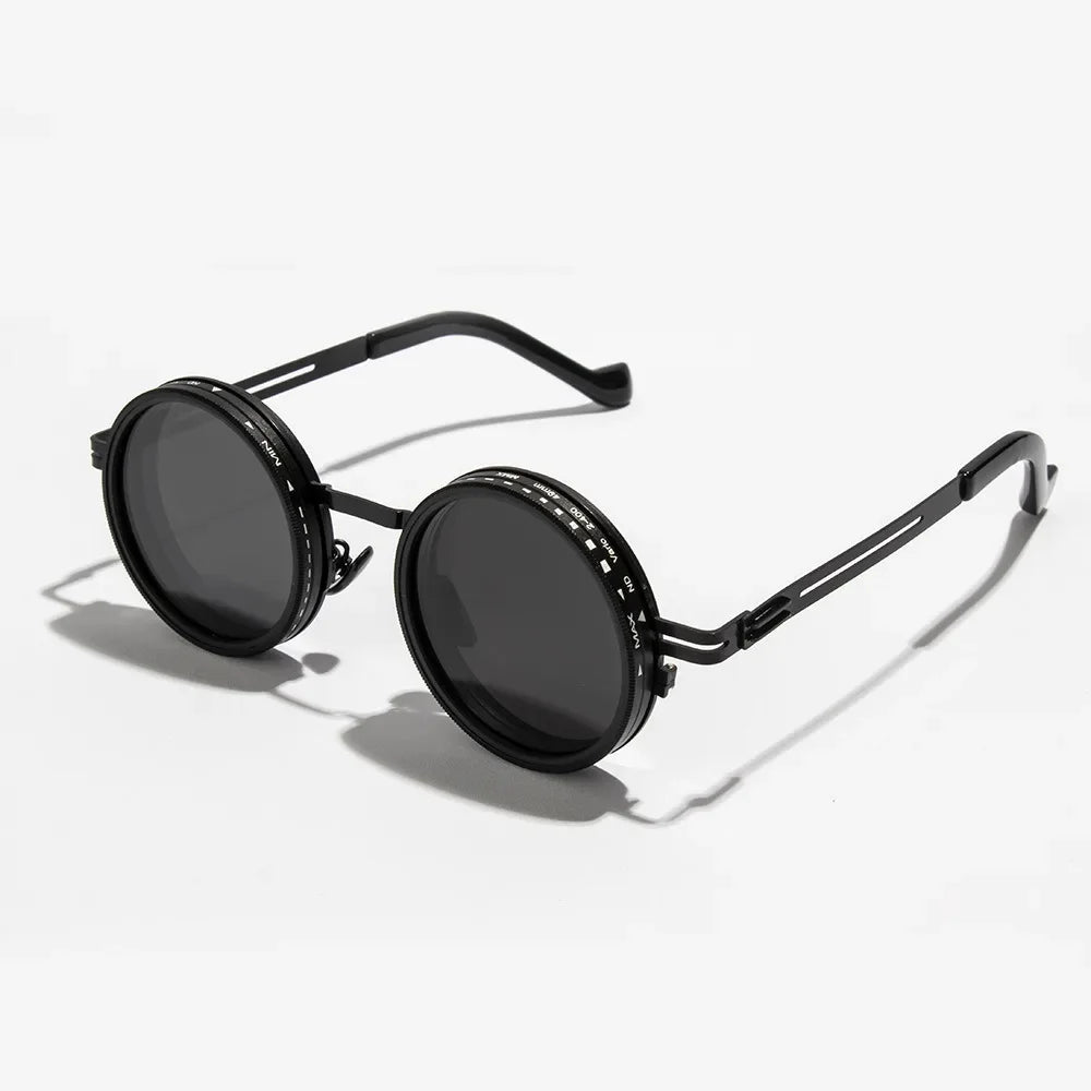 New ND2-400 Adjustable Dimming Glasses 9 Level UV400 Fishing Sunglasses With Glasse Case ND Filter Sun Glasses Driving