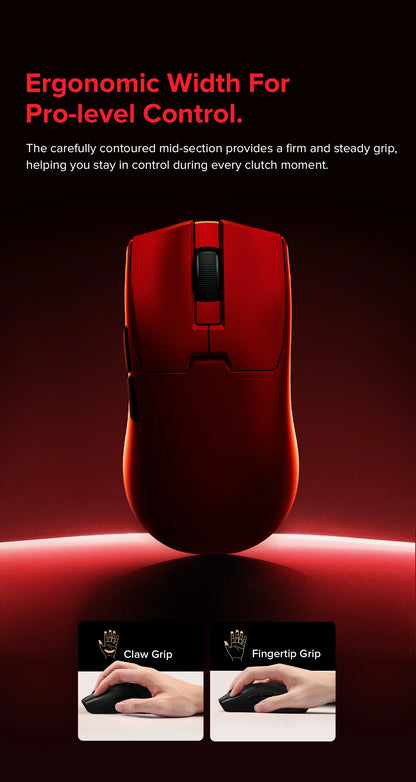 Delux M800mini vezeték nélküli gaming egér, 46g könnyű kivitel, PAW3395/PAW3311, 1KHz lekérdezési frekvencia kis és közepes kezű PC-játékosoknak