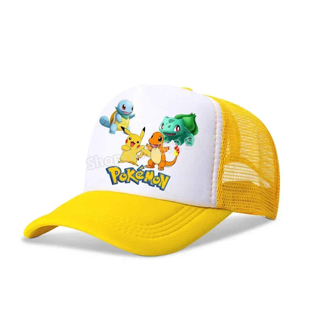 Pokemons Baseball Cap Pikachu Charizard Gengar Anime Peaked Hat Kid Adult Summer Outdoor Sport Hats Boy Casual Fashion Cap Gift