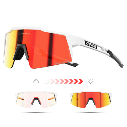 Kapvoe Photochromic Cycling Sunglasses Men Glasses Fashion Mountain Bicycle Outdoor Road Riding Goggles Eyewear Sports MTB Bike