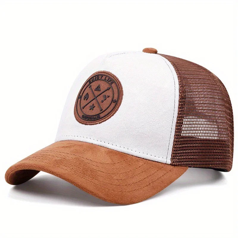 Unisex Fashion Cap ENJOY LIFE Letter Patch Baseball Caps Men Women Suede Trucker Hat