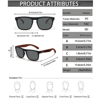 KAROS Polarized Sunglasses Unisex Car Driver Anti-Glare Goggles Outdoor for travel fishing beach UV400 eyeglasses