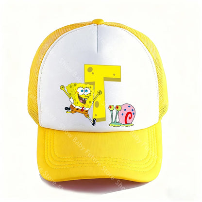 Spongebobs 4.72inch Baseball Caps for Adult Boys Kawaii Sports Breathable Mesh Hat Cute Cartoon Anime Sunbonnet Birthday Gifts