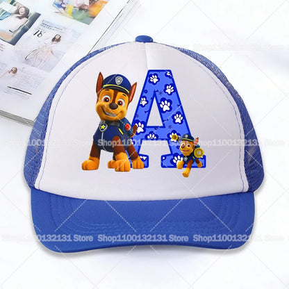 PAW Patrol Mesh Baseball Caps Cartoon Chase Letter Adult Kids Sports Hats Anime Summer Outdoor Sunshade Peaked Cap Boy Girl Gift