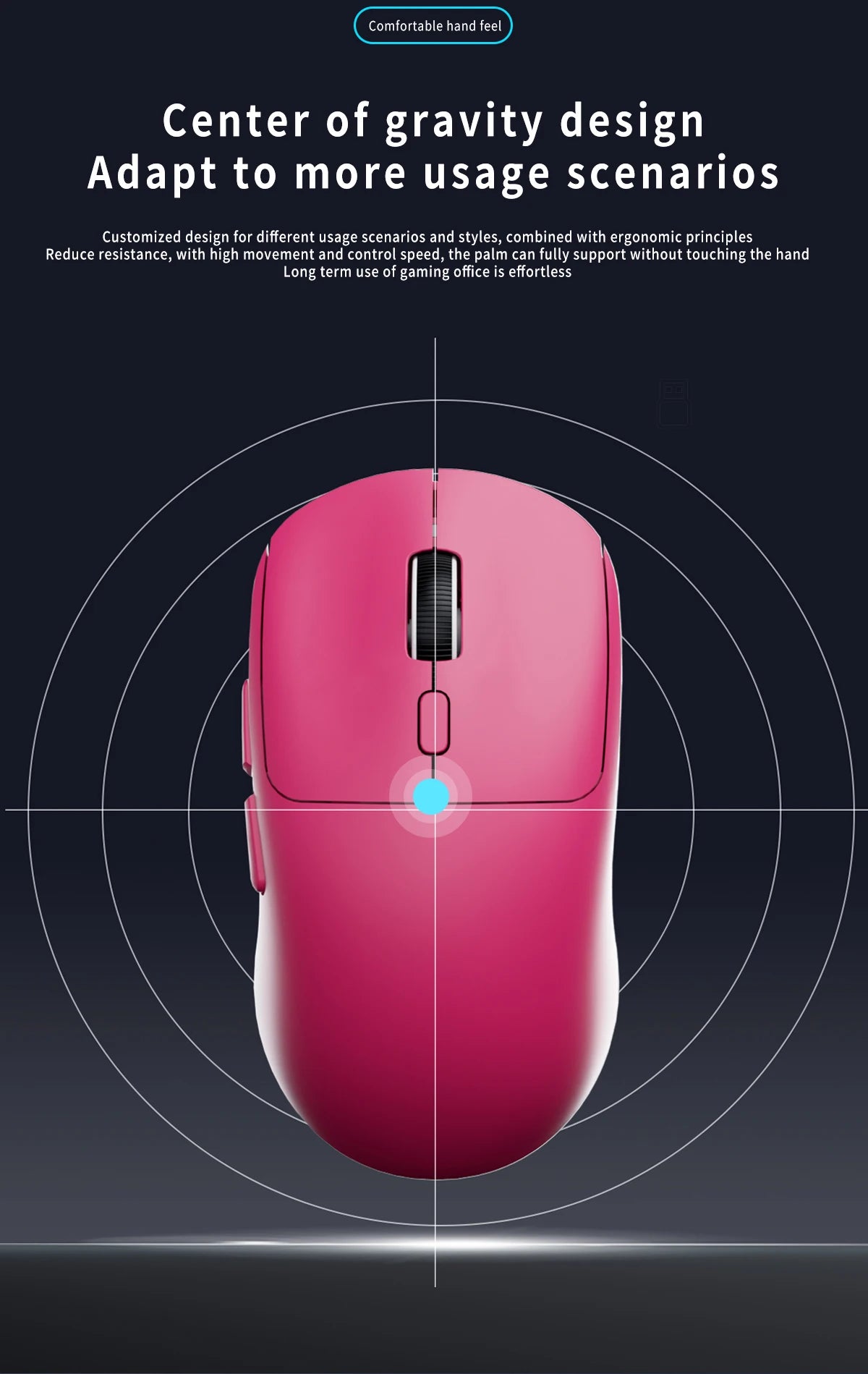 Геймърска Bluetooth мишка, презареждаема Gamer Paw3395, лека ергономична безжична мишка за Esport