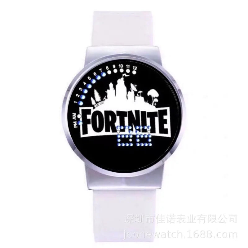 Fortnite часовник със сладък моден Cartoon дизайн, персонализиран Kawaii LED сензорен нощен часовник, ученически електронен часовник, подарък за приятели
