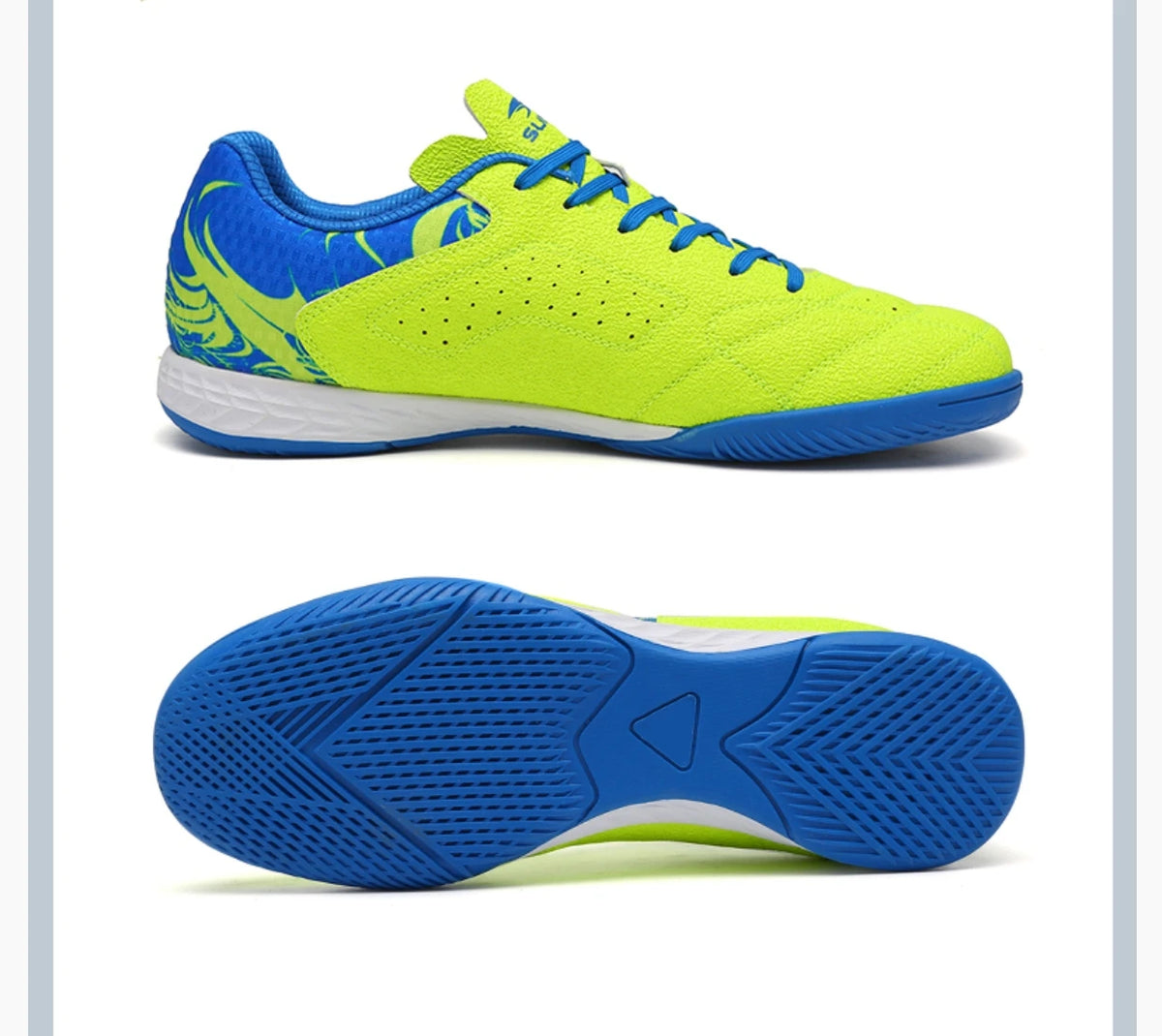 SUNAIS IN Chaussures de football en salle à semelle plate antidérapante pour terrains en bois/ciment 835233