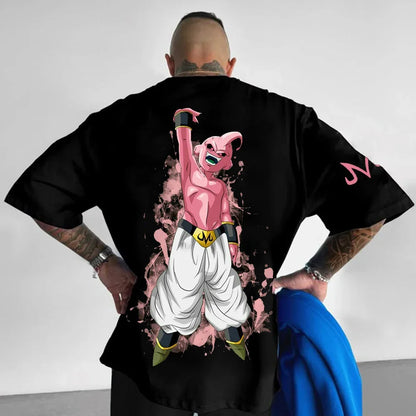 Dragon Ball Japanese Anime Printed Men's T-Shirt Majin Buu Boys Children Harajuku Short Sleeve Kids Goku T-shirt Summer Clothing