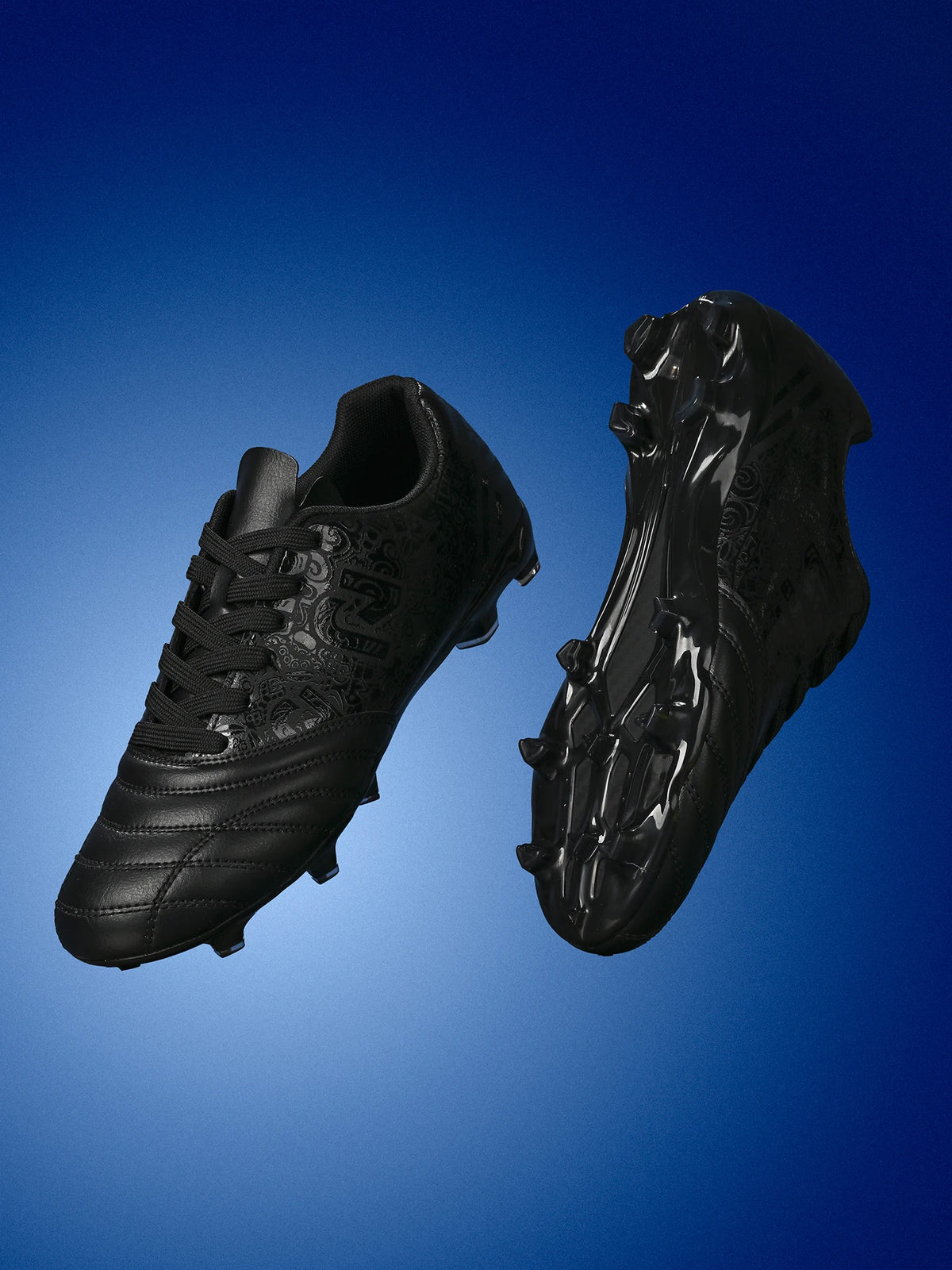 Chaussures de football AG/FG pour l'extérieur, tige respirante en PU, crampons longs en TPU stables, pour hommes et femmes, bottes d'entraînement de football sur gazon