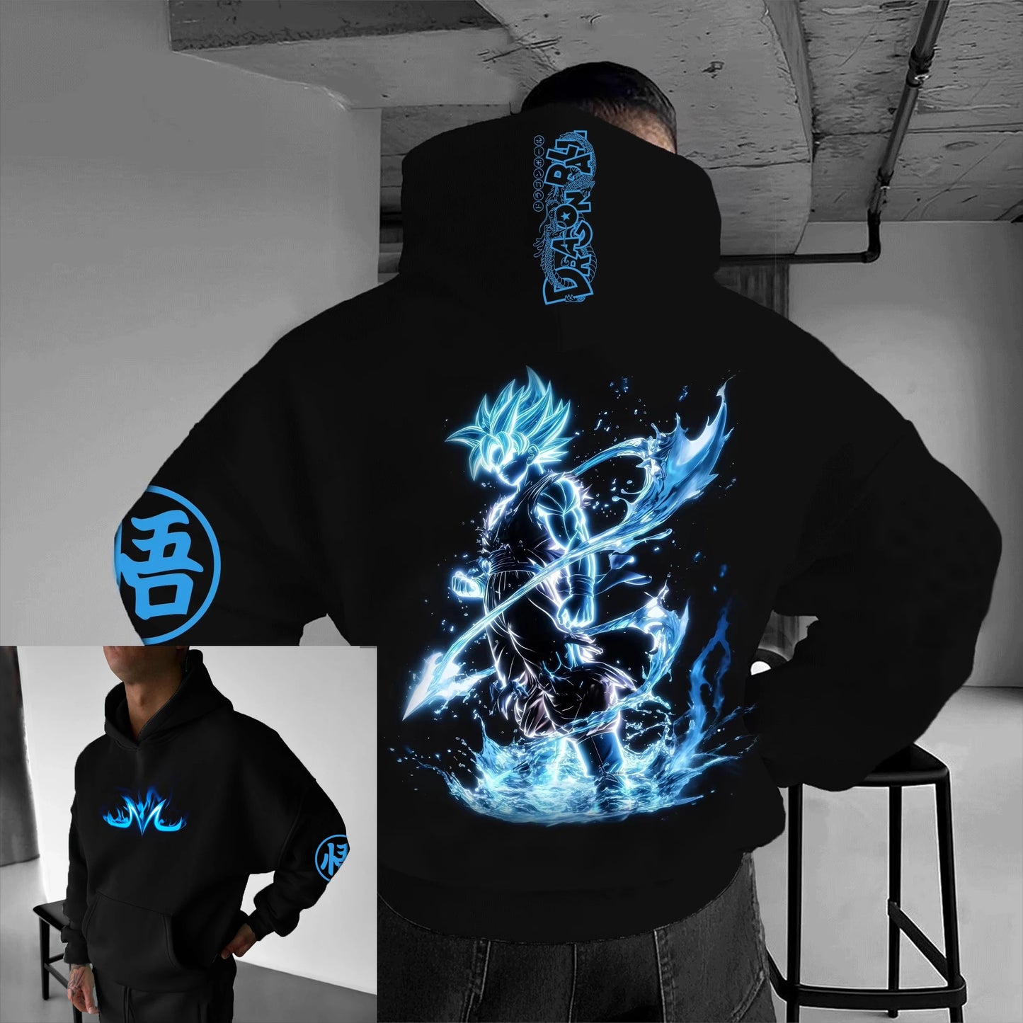 Dragon Ball Goku Graphic Hoodie Men Women Spring Autumn Streetwear Oversized Casual Hooded Sweatshirt Pullover Tops Anime Print