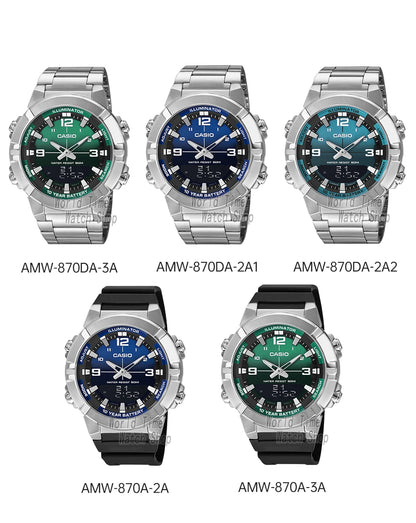 Casio watch for men top luxury set quartz 50m Waterproof  military dual display Watch relogio masculino AMW-870