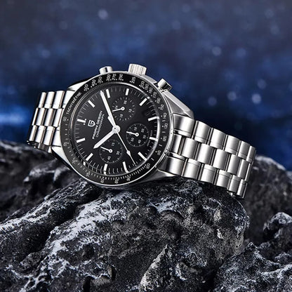 PAGANI DESIGN Moon Uhr – Luxuriöser Quarz-Chronograph für Herren, sportlicher Stil, Saphirglas mit Antireflexbeschichtung, leuchtende Anzeige