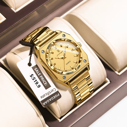 POEDAGAR Fashion Square Ladies Wristwatch Stainless Steel Waterproof Luminous Woman Watch Elegant Luxury Women's Quartz Watches