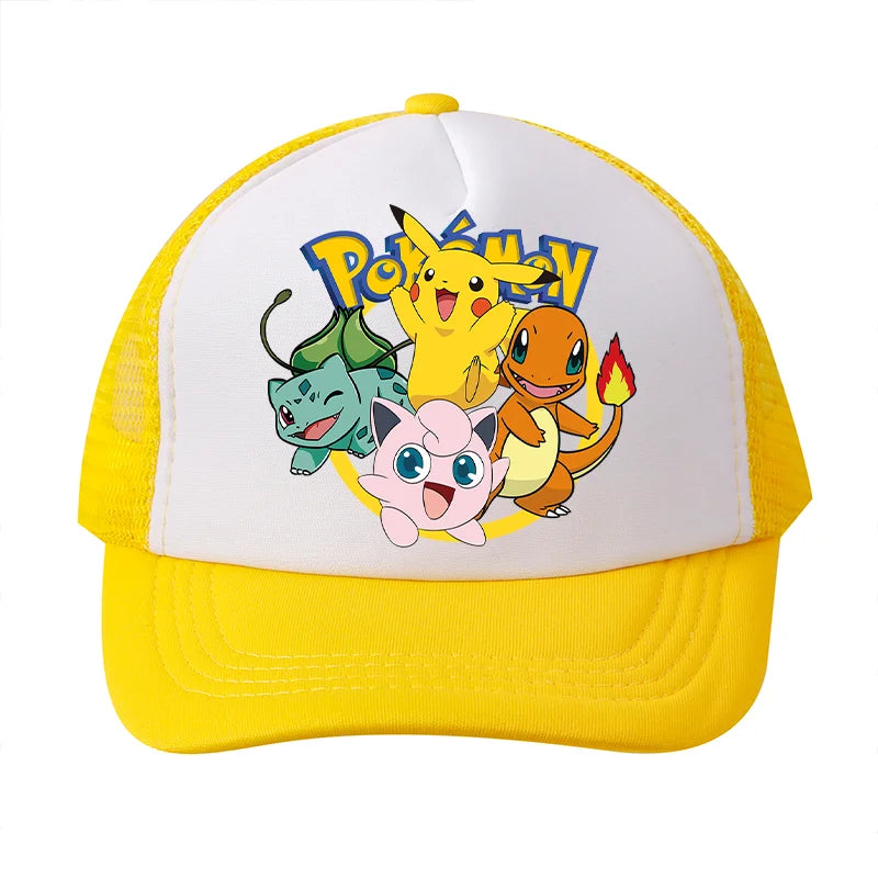 Pokemons Baseball Cap Pikachu Charizard Gengar Anime Peaked Hat Kid Adult Summer Outdoor Sport Hats Boy Casual Fashion Cap Gift