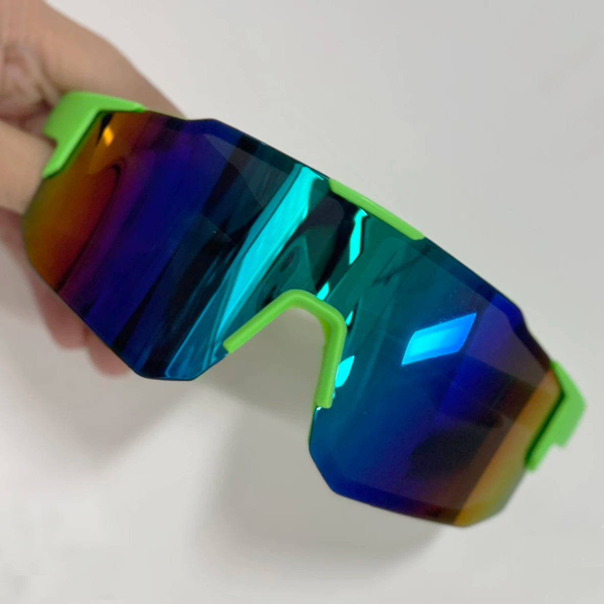 New Cycling Sunglasses Large Frame UV400 Shades UV Protection Outdoor Sports Windproof Anti-Ultraviolet Hiking Climbing Goggles