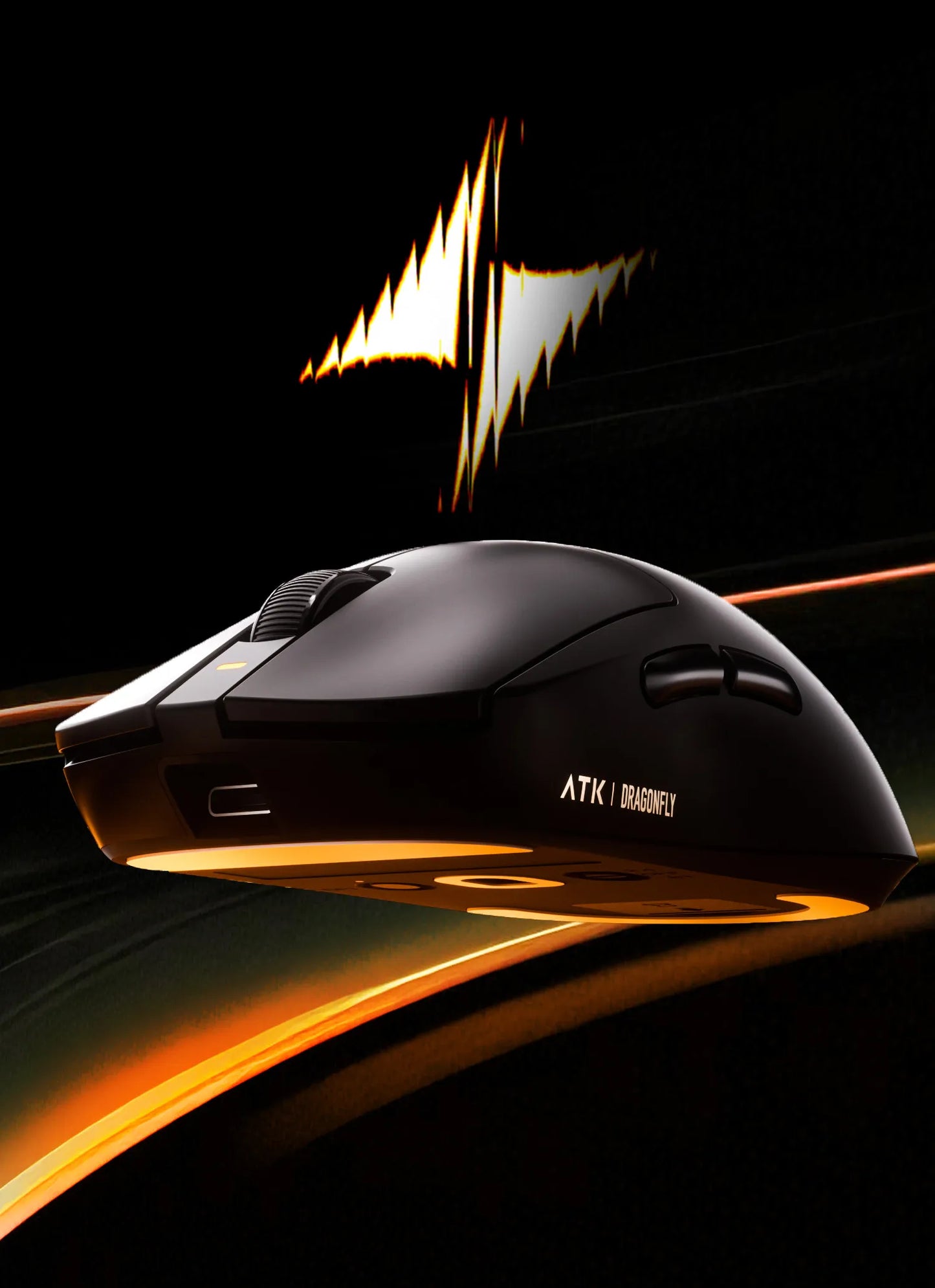 Bezdrátová herní myš ATK A9 s technologií NearLink, ergonomická, PAW3395, třírežimové Bluetooth, nízká latence, e-sportovní myš pro PC
