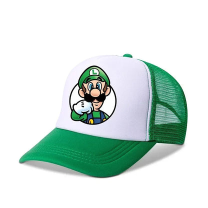 Mario Casual Baseball Sun Caps Action Universal Polyester Hat Children Truck Driver Items Adult Adjustable Anime Peripherals