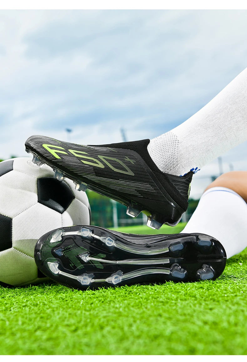 New Men Football Boots Non-Slip Match Grass Cleats High-top High-quality Soccer Shoes Futsal Sneakers Indoor Hot-selling Outdoor
