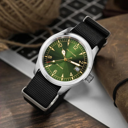 Militado ML08 Vintage Quartz Watch Ronda 515 Movement Ar Sapphire Mirror 38Mm Wrist Watch Date Super Luminous Waterproof Watches
