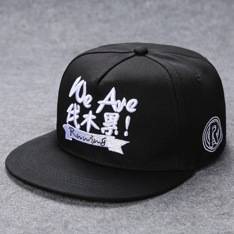Men's Letter Embroidery All-match Flat Brim Baseball Cap Ladies Summer Hip Hop Hats Outdoor Shade Adjustable Casual Peaked Caps