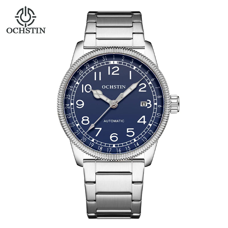OCHSTIN Automatic Mens Watches Top Brand Luxury Auto Date Mechanical Military Sports Male Clock Luminous Hands Gift for Husband
