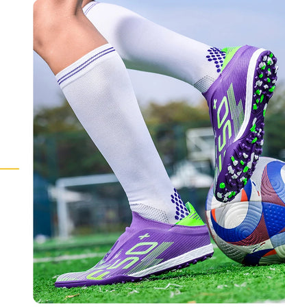 New Men’s Soccer Shoes Grass Football Boots Ultralight Sport Comfortable Indoor Cleats Non-Slip FG Turf Futsal Adult Non-Slip