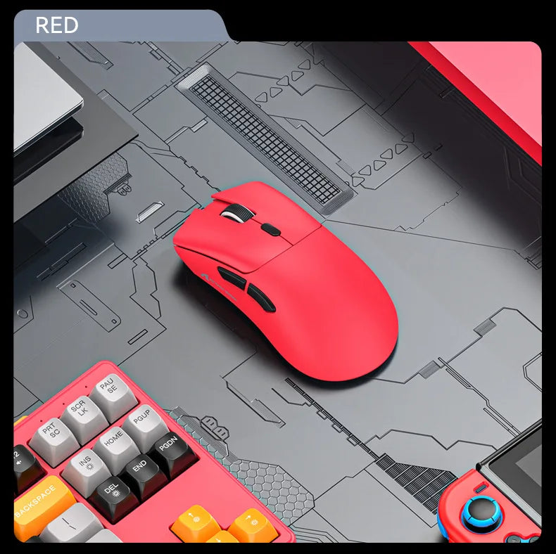 Mouse de gaming wireless Attack Shark R1 Lightweight Bluetooth 2.4G, PAW3311, 18000DPI, ergonomic, cu macrocomenzi