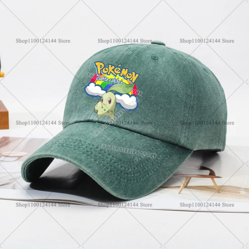 Children Baseball Cap Men Women Anime Figures Pokemoned Sun Hat New Adult Outdoor Sport Sunbonnet Retro Headgear Gift Hot Sales