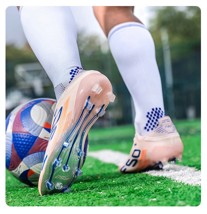 New Men’s Soccer Shoes Grass Football Boots Ultralight Sport Comfortable Indoor Cleats Non-Slip FG Turf Futsal Adult Non-Slip