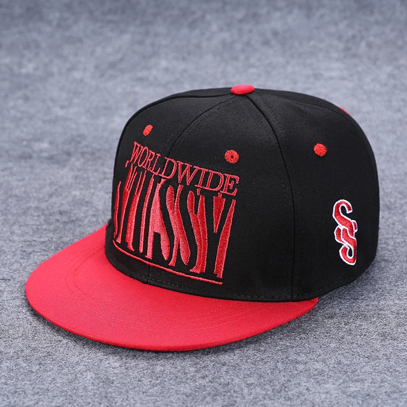 Men's Letter Embroidery All-match Flat Brim Baseball Cap Ladies Summer Hip Hop Hats Outdoor Shade Adjustable Casual Peaked Caps