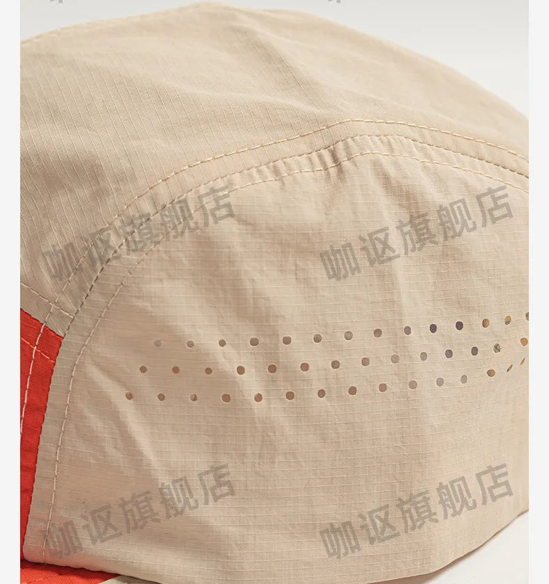 Outdoor Camping Sunscreen Quick-drying Color Matching Baseball Caps Women Summer Light and Breathable Retro 5-panel Men's Hat
