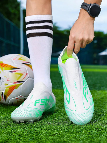 Nouvelles Chaussures de Football pour Hommes Antidérapantes, Crampons de Futsal Intérieur et de Football sur Gazon, Baskets Montantes de Haute Qualité, Meilleures Ventes pour l'Extérieur