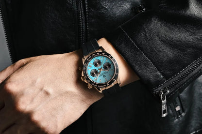 Original New PAGANI DESIGN PD-1664 Luxury Japan VK63 Movt Quartz Wristwatches Sapphire Waterproof Chronograph Gold Reloj Hombre