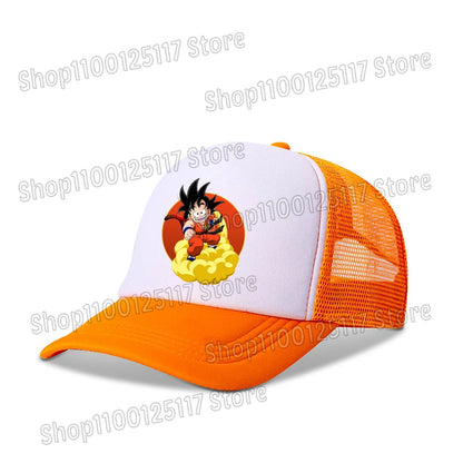 Dragons Ball Baseball Cap Anime Printed Caps Breathable Peaked Hat Cartoon Goku Summer Sports Snapback Mesh Sunhat Children Gift