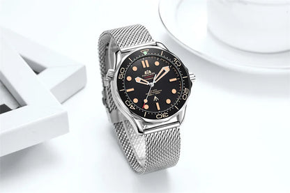 Classic Business Watch for Men Automatic Mechanical Watches Top Brand Luxury Stainless Steel Belt Mens Wristwatch Relogio Reloj