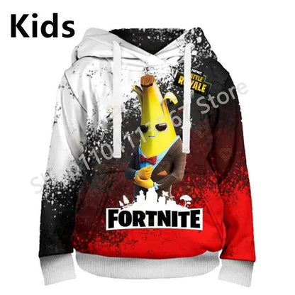 Llama Battle Royale Fortnite Hoodies, 3D Printed Sweatshirts for Men, Women, and Children, Boys and Girls Streetwear Pullover, Green Tops