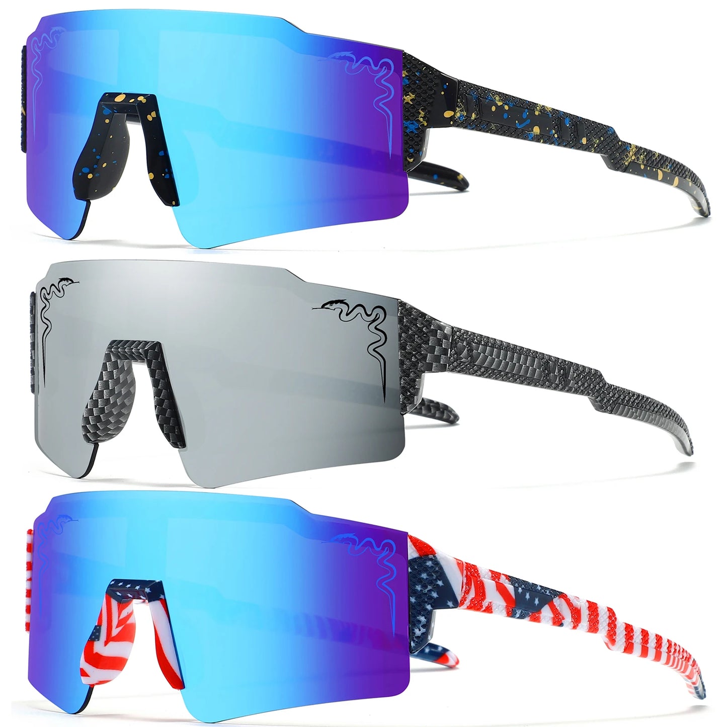 3 Pairs  Age 5-18 Youth Baseball Sunglasses Boys Girls Glasses Outdoor Sport Cycling Goggles Children Kids Softball Shades