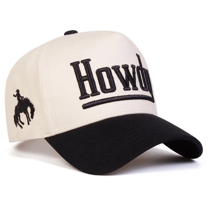 Unisex HOWDY Letter Embroidery Baseball Caps Spring Autumn Outdoor Adjustable Casual Hats Sunscreen Hat Sports Cap