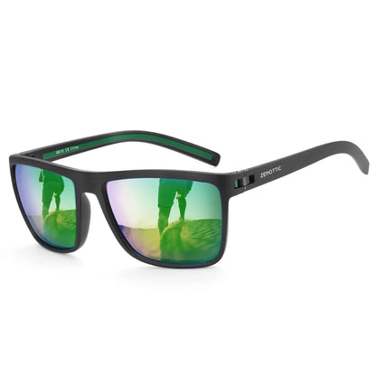 ZENOTTIC Polarized Sunglasses for Men Shades Lightweight TR90 Frame UV400 Protection Square Outdoor Trave Driving Sun Glasses