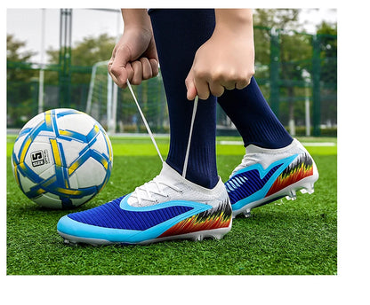 New Men Football Boots Shoes Match Training Soccer Shoes Non-Slip Cleats Long Spikes FG Ultralight Outdoor Sneaker Drop Shipping