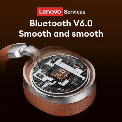 Lenovo LE602 Bluetooth 6.0 Over-Ear Headphones – HiFi Stereo ANC Wireless & Wired Gaming Headset with ENC HD Mic