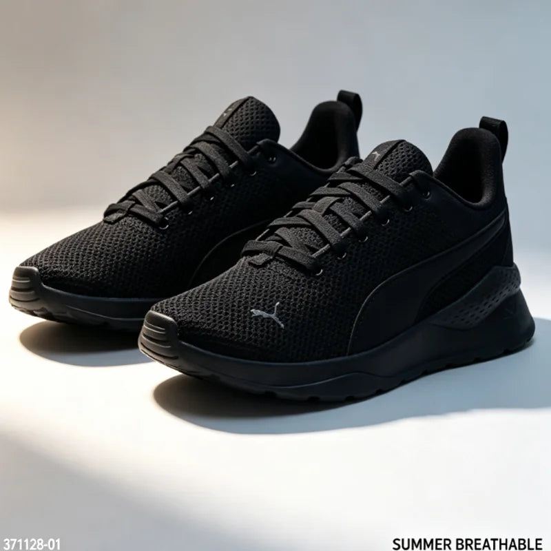 PUMA 371128-01 Chaussures de course unisexes noires d'été, respirantes, légères, décontractées, baskets de sport pour hommes et femmes