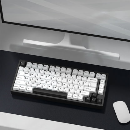 KBDiy GMK BOW Keycaps Cherry Profile Retro White And Black Double Shot PBT Keycap 7u for Mechanical Gaming Keyboard Key Caps Set