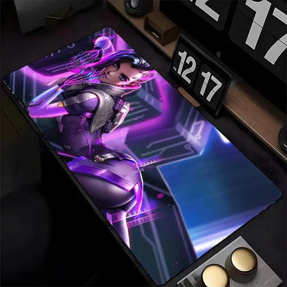 Mouse Pad Overwatch Genji με Εκτύπωση HD για Gamers, Ραμμένες Άκρες, Αντιολισθητικό, XXL90x40cm, Pad Γραφείου για Πληκτρολόγιο και PC