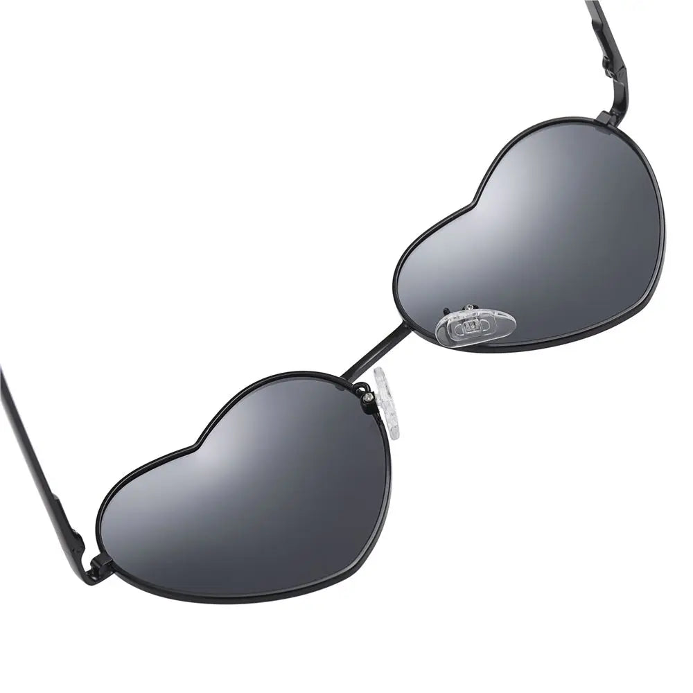 Heart-Shaped Sunglasses Heart Sun Glasses Shades Vintage 90s Glasses UV400 Protection Metal Frame Sunglasses Fancy Accessories